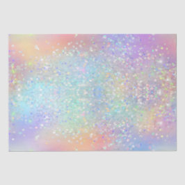 Papel De Seda Brilho Holográfico e Folha Iridescente Arco-íris