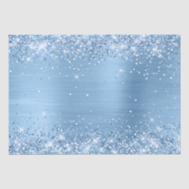 Papel De Seda Brilho Luz Azul Ombre Foil Infantil