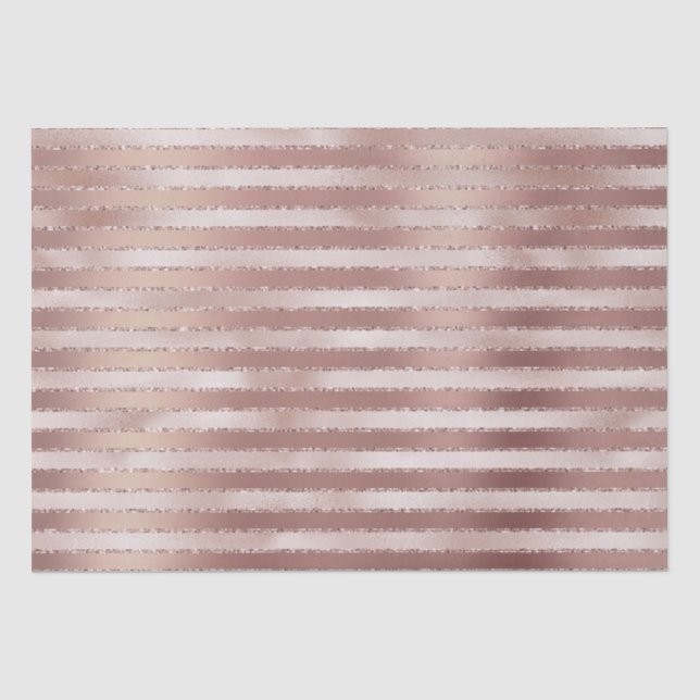 Papel De Seda Brilho Rosa Dourado Listras Rosa Casamento (Frente )