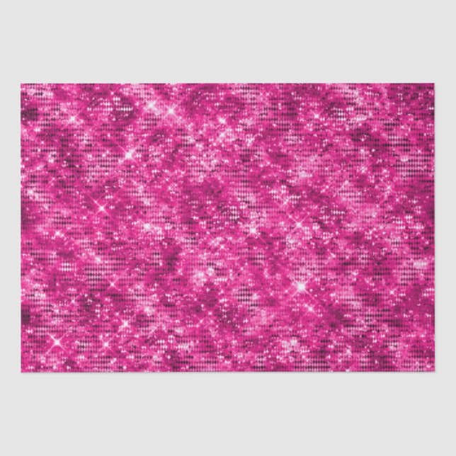 Papel De Seda Brilho Rosa Magenta Elegante (Frente )