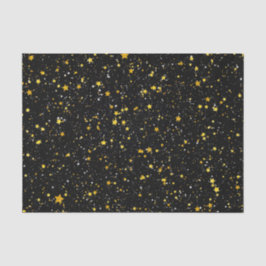 Papel De Seda Brilho Stars3 - Preto do ouro