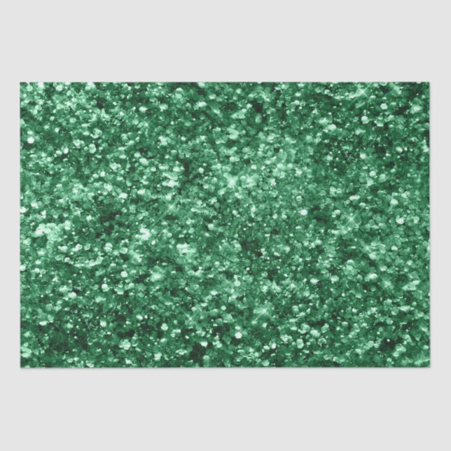 Papel De Seda Brilho Verde Feriado Natal Brilho (Frente )