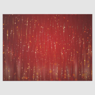 Papel De Seda Brilho vermelho e Dourado