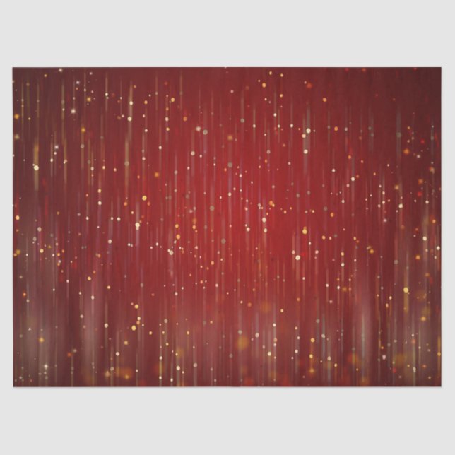 Papel De Seda Brilho vermelho e Dourado (Frente )