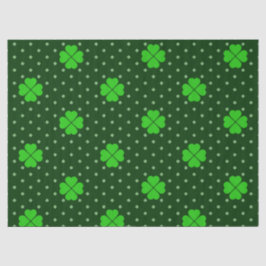 PAPEL DE SEDA BRILHÕES DE BRILHANTES SHAMROCKS CELTICOS IRLANDES