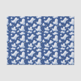 Papel De Seda Brincadeira Fantasma Azul Céu Azul Estrelas Noturn