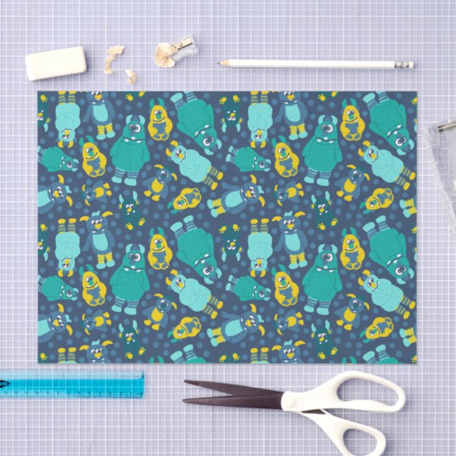 Papel De Seda Brincadeira, Monstros de Cartoon Boys Aniversário (Arte )