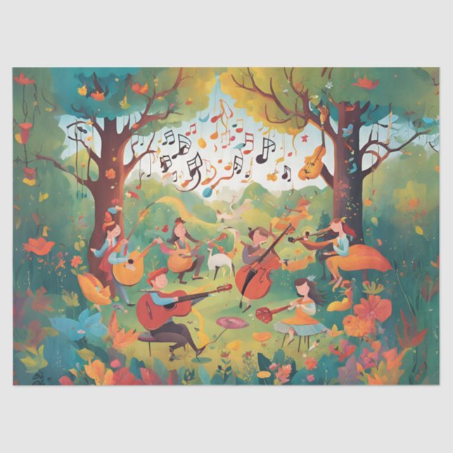 Papel De Seda Brincadeiras na Floresta (Frente )