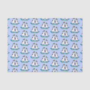 Papel De Seda Brinquedos engraçados e felizes de pés azuis dança