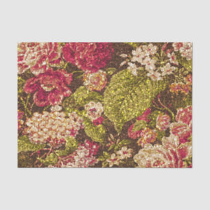 Papel De Seda Brocado floral do efeito da faísca