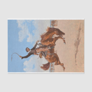 Papel De Seda Bronco Buster (por Frederic Remington)