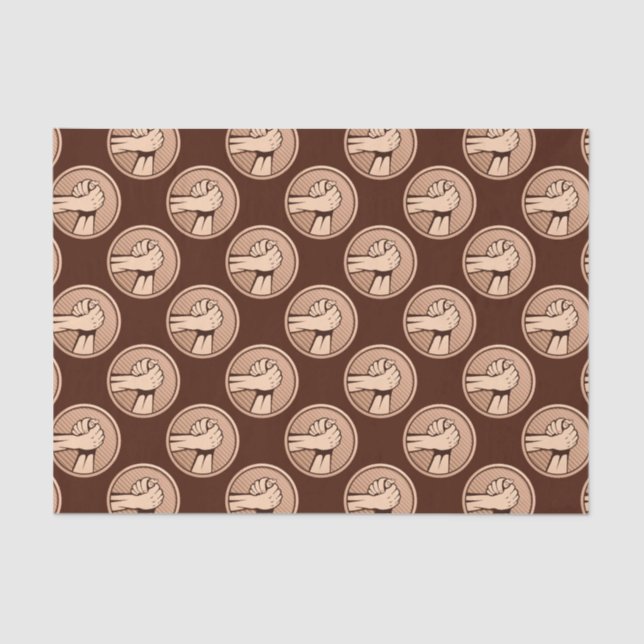 Papel De Seda Bronze da luta do braço (Frente )