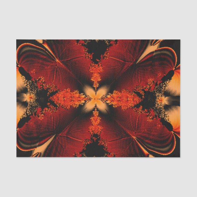 Papel De Seda Bronze Feather Fractal (Frente )