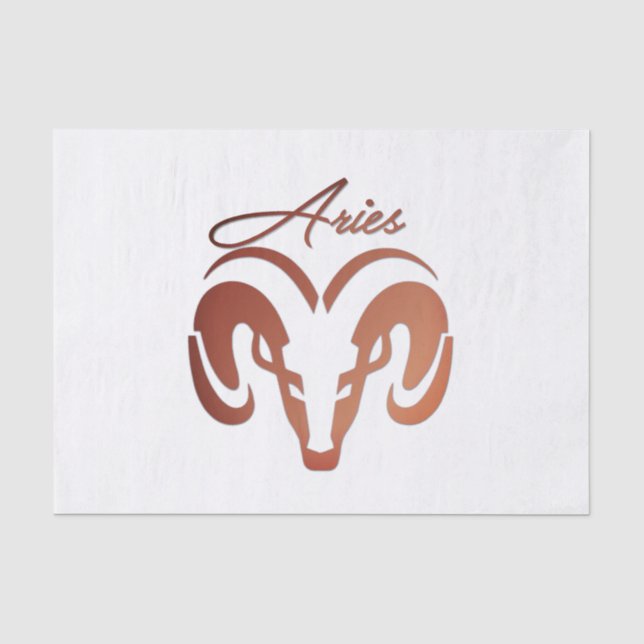 Papel De Seda Bronze toca Ram Zodiac (Frente )