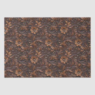 Papel De Seda Brown Cowgirl Floral