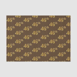 Papel De Seda Brown, evento do ouro 46th do falso