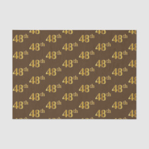 Papel De Seda Brown, evento do ouro 48th do falso