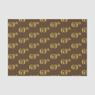 Papel De Seda Brown, evento do ouro 69th do falso