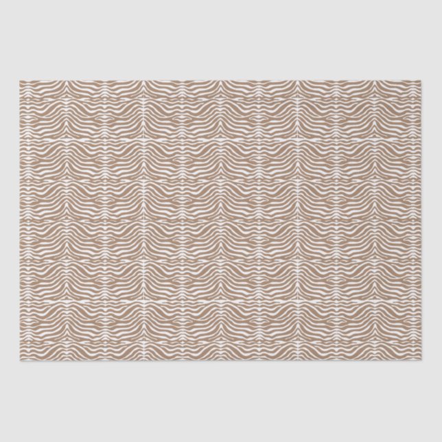 Papel De Seda Brown Zebra Pattern (Frente )