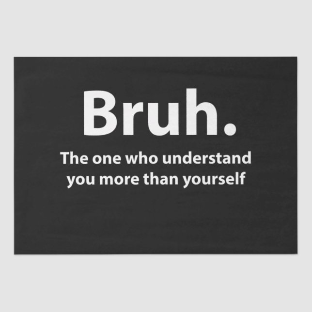 Papel De Seda Bruh Typografia Bruh (Frente )