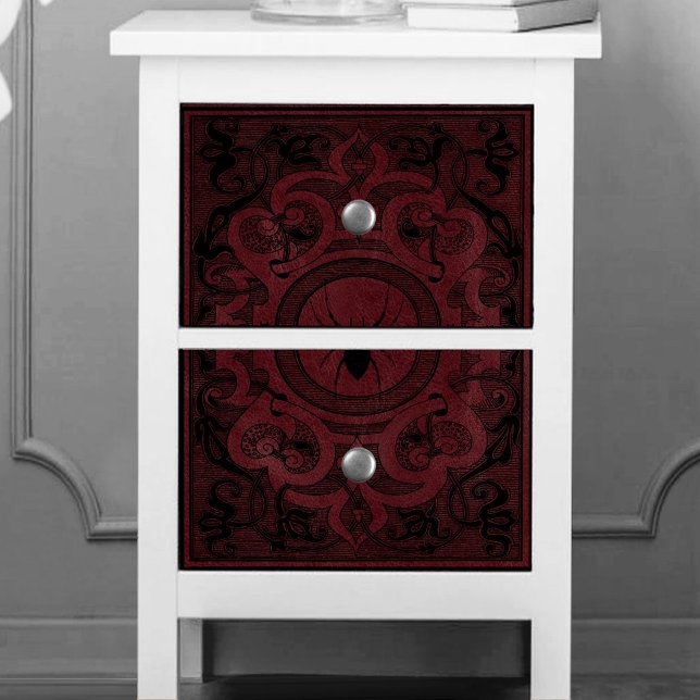 Papel De Seda Bruxa-Aranha | Dark Red Fantasy Spiderweb Flourish (Criador carregado)