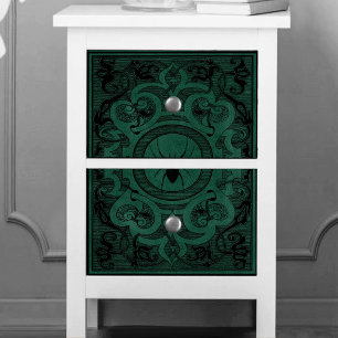 Papel De Seda Bruxa-Aranha   Emerald Green Spiderweb Floured