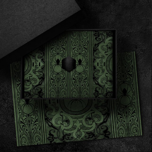 Papel De Seda Bruxa-Aranha | Sage Green Spiderweb Floured (Criador carregado)