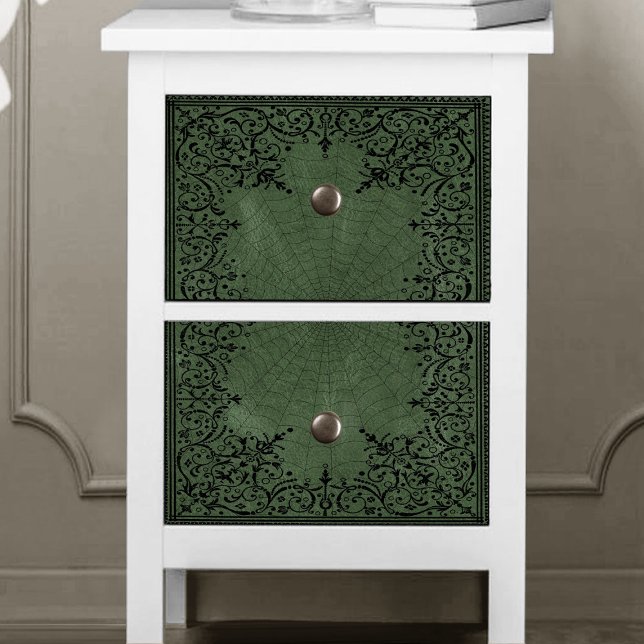 Papel De Seda Bruxa-Aranha | Sage Green Spiderweb Floured (Criador carregado)