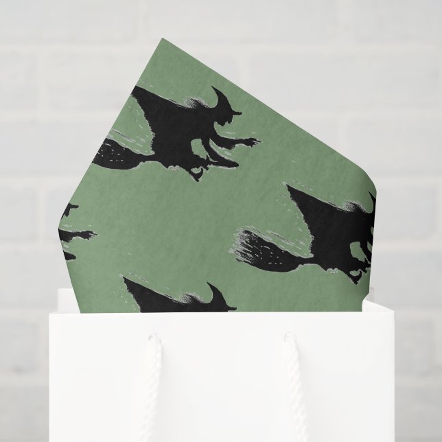 Papel De Seda Bruxa do Halloween (Sacola de presentes)