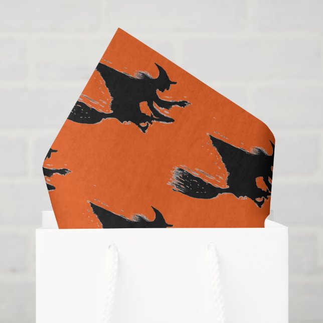 Papel De Seda Bruxa do Halloween (Sacola de presentes)
