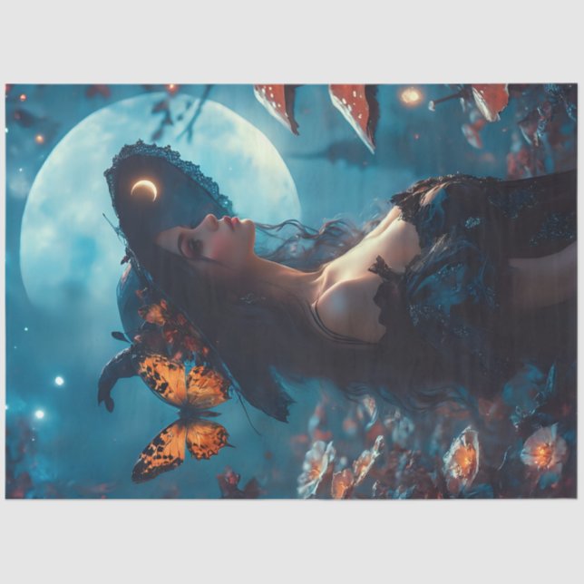 Papel De Seda Bruxa Escura Bonita (Frente )