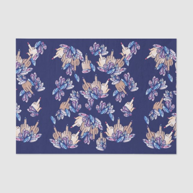 Papel De Seda Bruxa Feminista de Dedo Médio (Frente )