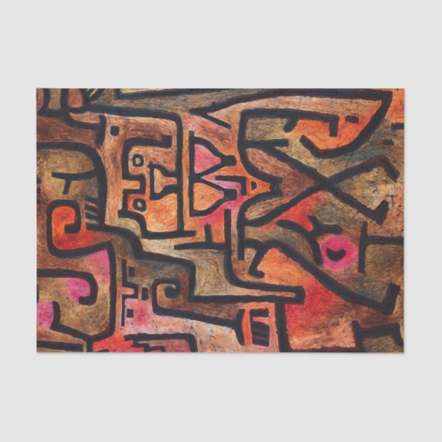 Papel De Seda Bruxa Florestal, Paul Klee Abstrato Art (Frente )