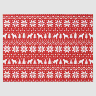 Papel De Seda Bruxelas Griffon Silhouettes Padrão de Natal Verme