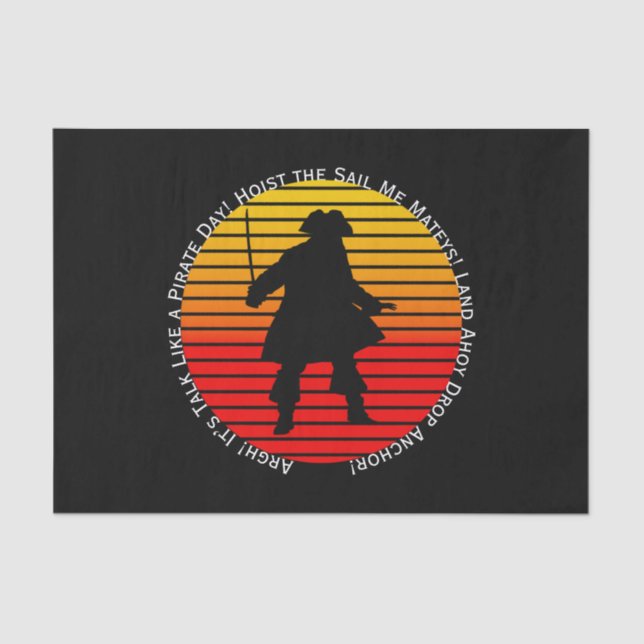 Papel De Seda Buccaneeiros Steampunk Fala Como Um Argh Pirata Do (Frente )