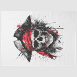 Papel De Seda Buccaneer Pirate Red Bandana