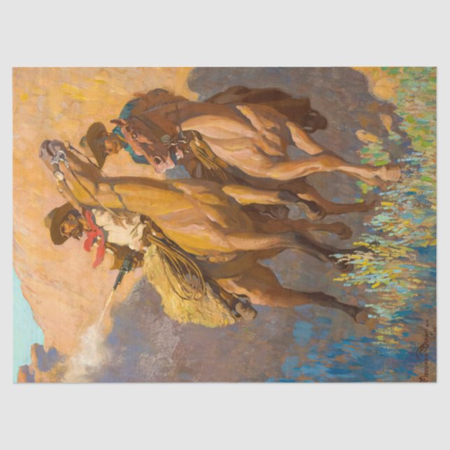 Papel De Seda Buck Peters, Ranchman por Maynard Dixon (Frente )