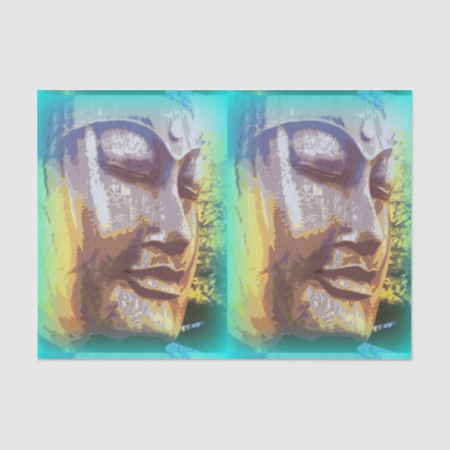Papel De Seda Buda encara verde (Frente )