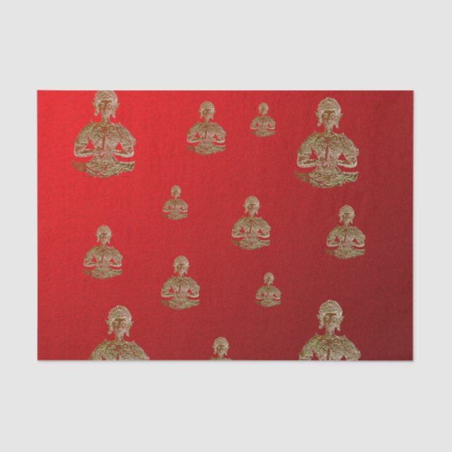 Papel De Seda buddha em vermelho (Frente )
