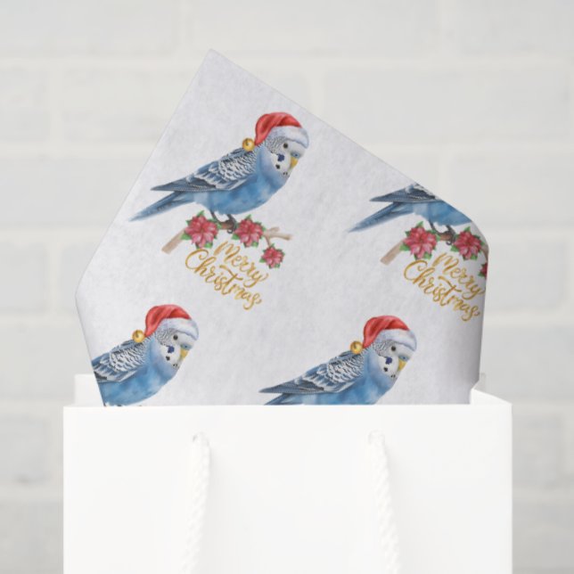 Papel De Seda Budgie Christmas  (Sacola de presentes)