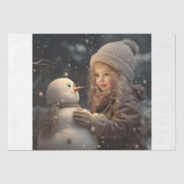 Papel De Seda Building a Snowman