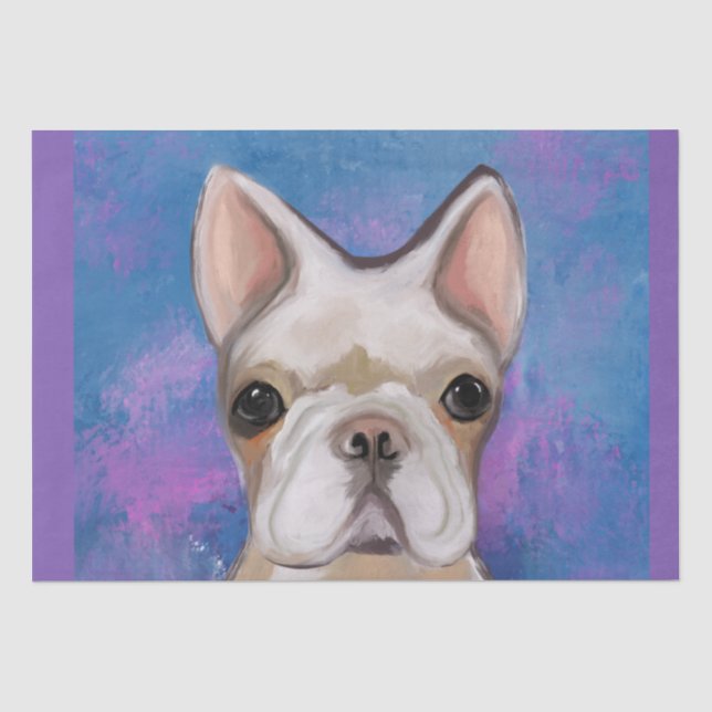 PAPEL DE SEDA BULDOGUE FRANCÊS (Frente )