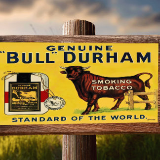 Papel De Seda Bull Durham Smoking Cigarro Advertising Impressão