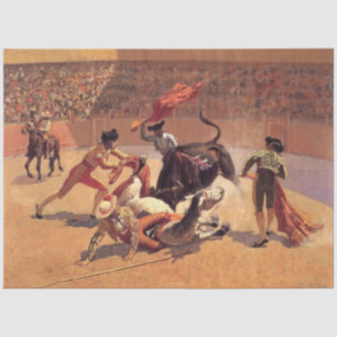 Papel De Seda Bull Fight in Mexico (por Frederic Remington)