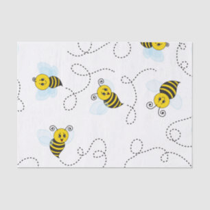 Papel De Seda Bumblebee Voando Abelha Negra Amarela