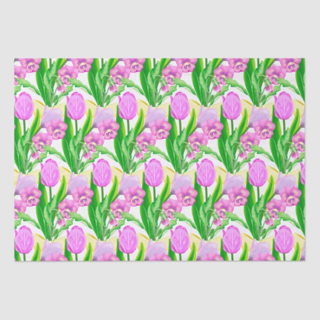Papel De Seda Bunch of Spring Flowers (Frente )