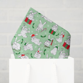 Papel De Seda Bunnies de Natal