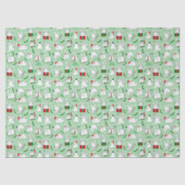Papel De Seda Bunnies de Natal
