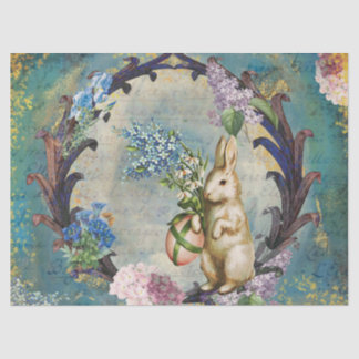 Papel De Seda Bunny Blue Decoupage Tissue Paper