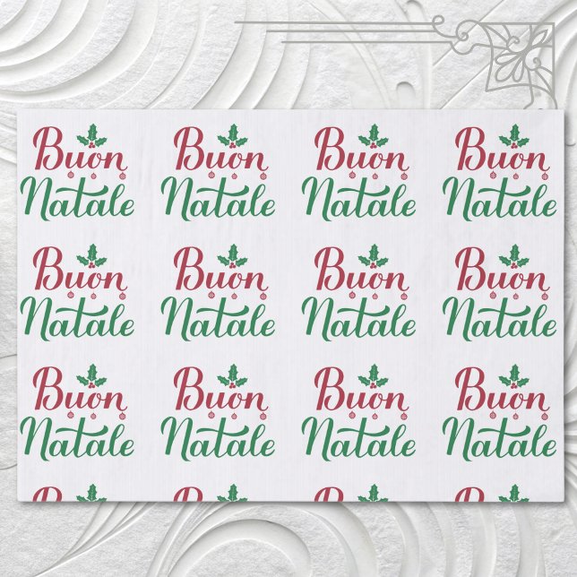 Papel De Seda Buon Natale Red e Green Christmas (Criador carregado)